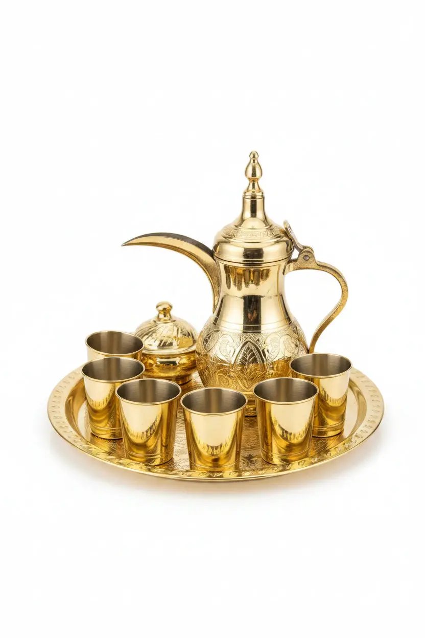 Brass serving set by Casablanca Market