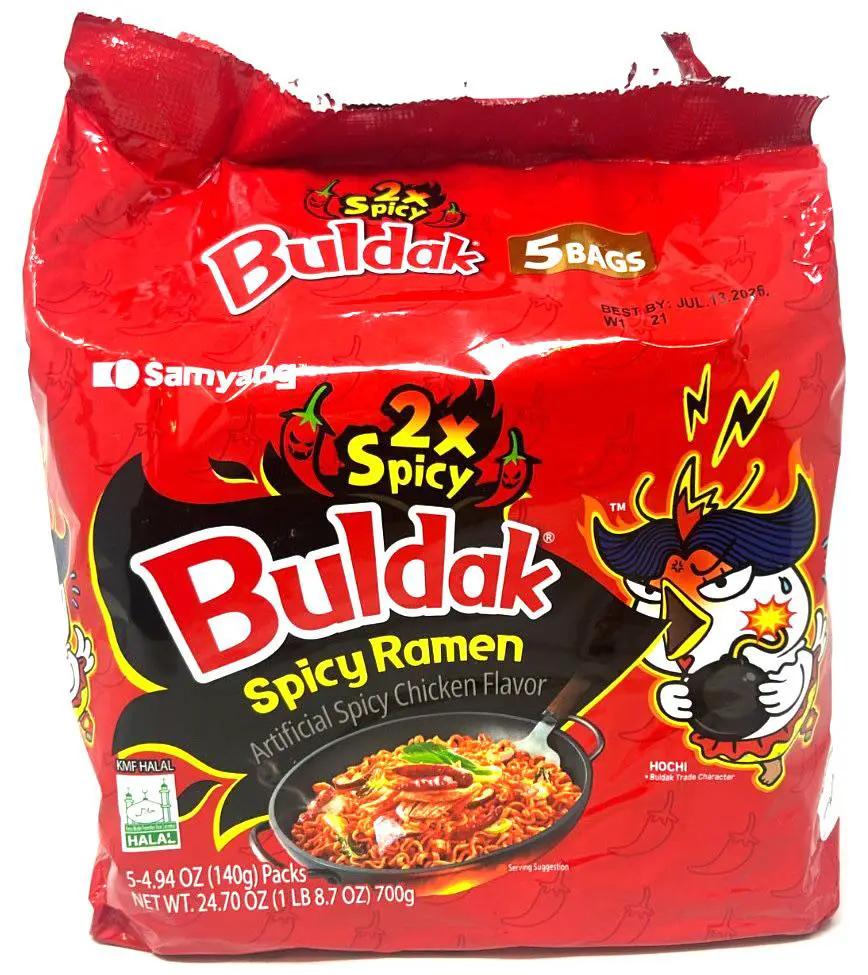 Samyang Buldak Spicy Ramen Spicy Chicken 5 Bags Sealed Best By: 7/2026 by SAMYANG