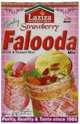Laziza Falooda Mix Strawberry, 195-Gram Boxes (Pack of 6) by LAZIZA