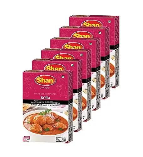 Shan - Kofta Seasoning Mix (50g), Spice Packets for Meat Balls in Spicy Curry (Pack of 6) by SHAN