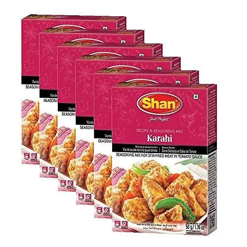 Shan - Karahi Seasoning Mix (50g) - Spice Packets for Karahi Masala (Pack of 6) by SHAN