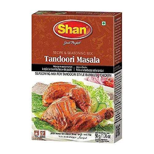 Shan - Tandoori Masala Seasoning Mix (50g) - Spice Packets for Tandoori Style Chicken by SHAN