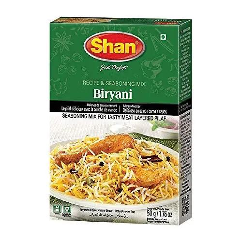 Shan - Biryani Masala Seasoning Mix (50g) - Spice Packets for Spicy Meat Layered Pilaf by SHAN