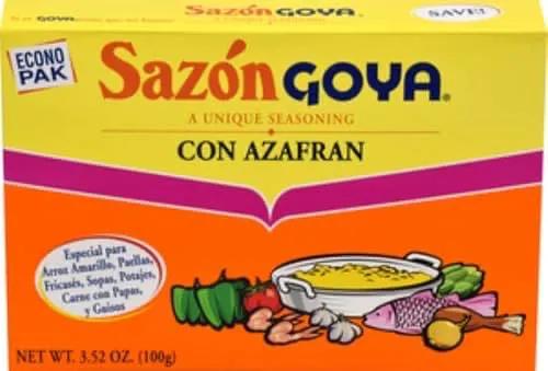 Goya Sazon Azafran - 3.52 oz. box, 18 per case by GOYA