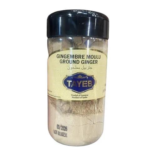 TAYEB Ground Ginger Jar 170g, Premium Organic Ginger Powder Root, Authentic Moroccan Zesty Spice for Baking, Tea, Smoothies, & Asian Cooking – Pure Aromatic Seasoning by TAYEB