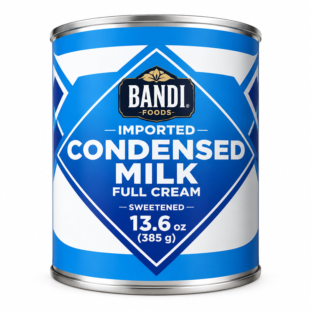BANDIFoods Imported Full Cream Sweetened Condensed Milk, 13.6 Ounce (Pack of 12), Easy Opener, Authentic Delicious Taste for Baking, Tea and Coffee by BANDIFOODS
