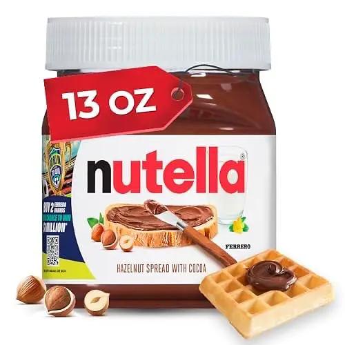 Nutella Creamy Chocolate Hazelnut Spread with Cocoa, Sweet topping for breakfast and desserts, 13 oz by NUTELLA