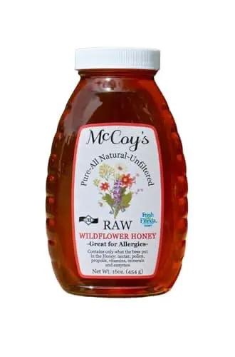 McCoy's Honey - 100% Pure, All-Natural, Raw Honey - Wildflower Honey Jar 16oz by MCCOY'S