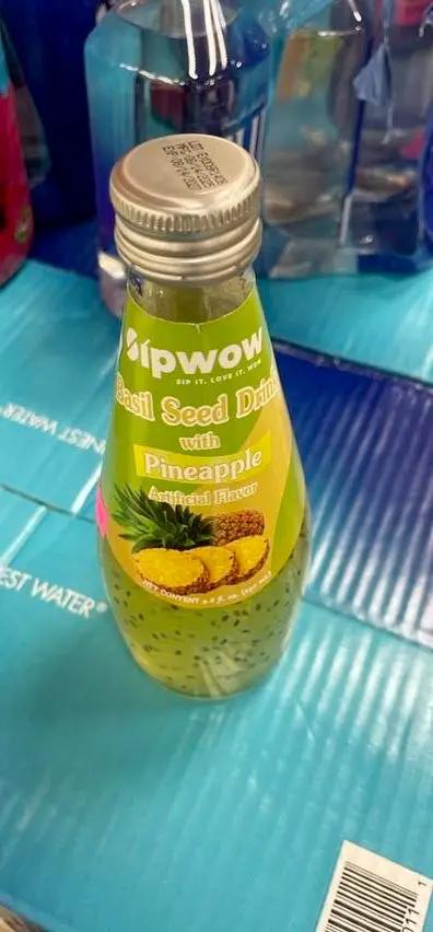 Sipwow basil seed drink pineapple by SIPWOW