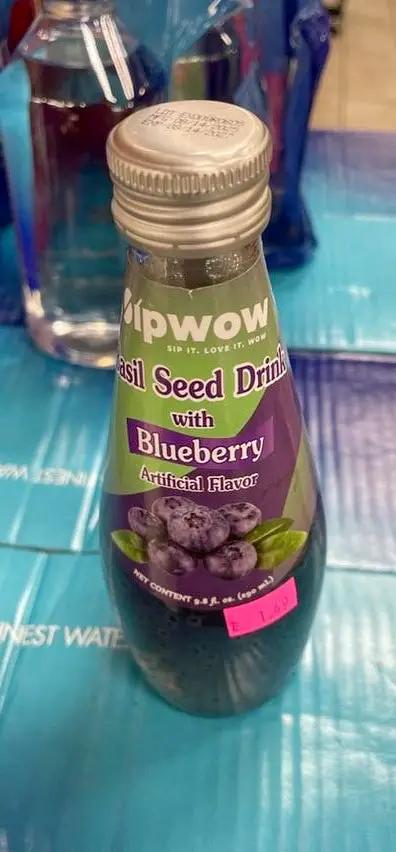 Sipwow basil with seed drink bluberry by SIPWOW