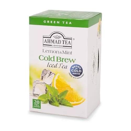 Ahmad Tea Green Tea, Cold Brew Lemon and Mint Teabags, Iced Tea, 20 ct (Pack of 1) - Caffeinated and Sugar-Free by AHMAD