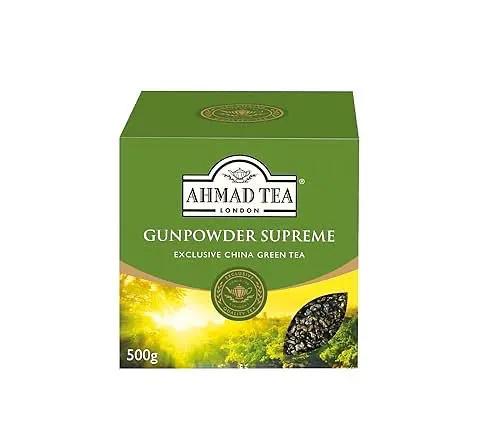 Ahmad Tea Green Tea, Gunpowder Loose Leaf, 500g - Caffeinated & Sugar Free by AHMAD