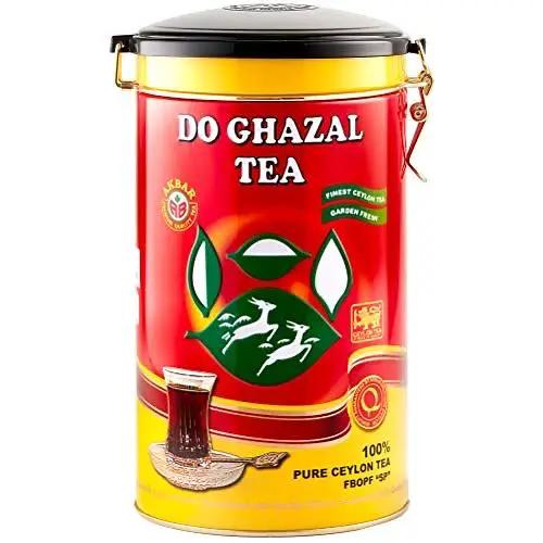 Do Ghazal Ceylon Black Tea 400 Gram Tin - Pure Ceylon Loose tea Metal Tin - 14.1oz by DO