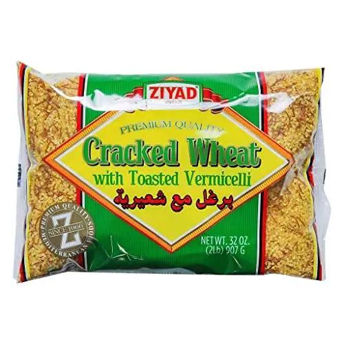 Ziyad Cracked Wheat Bulgur – Fiber-Rich Whole Grain, Nutty Flavor & Chewy Texture – Ideal for Tabbouleh, Kibbeh, Curries, Soups & Salads – Easy 30-Minute Prep, Vegan - Premium Quality, 32oz by ZIYAD