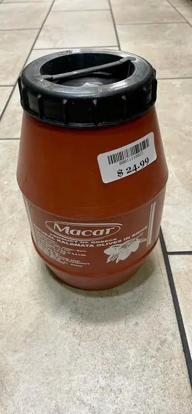 Macar natural kalmata olives in brine by MACAR