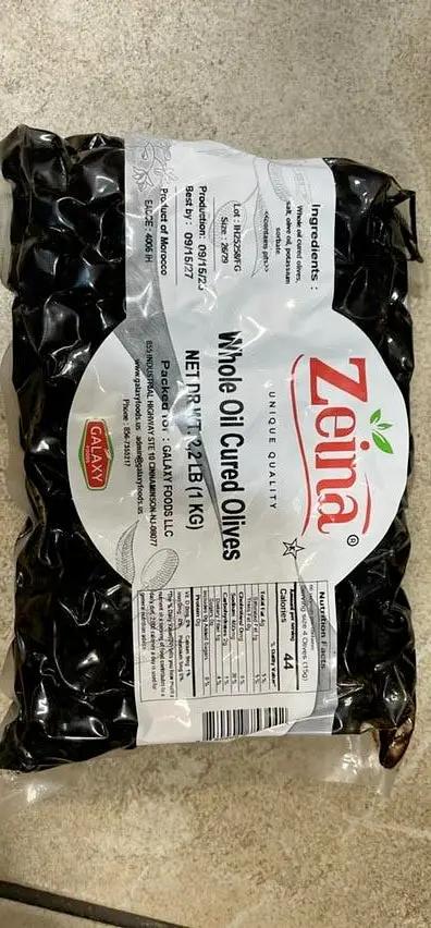 Zeina whole cured black olives by ZEINA