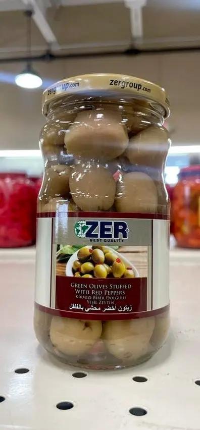 Zer green olives stuffed with red peppers by ZER
