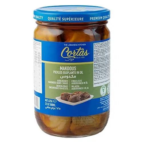 Cortas - Pickled Eggplant in Oil, Makdous, 22 Oz (625 G) by CORTAS