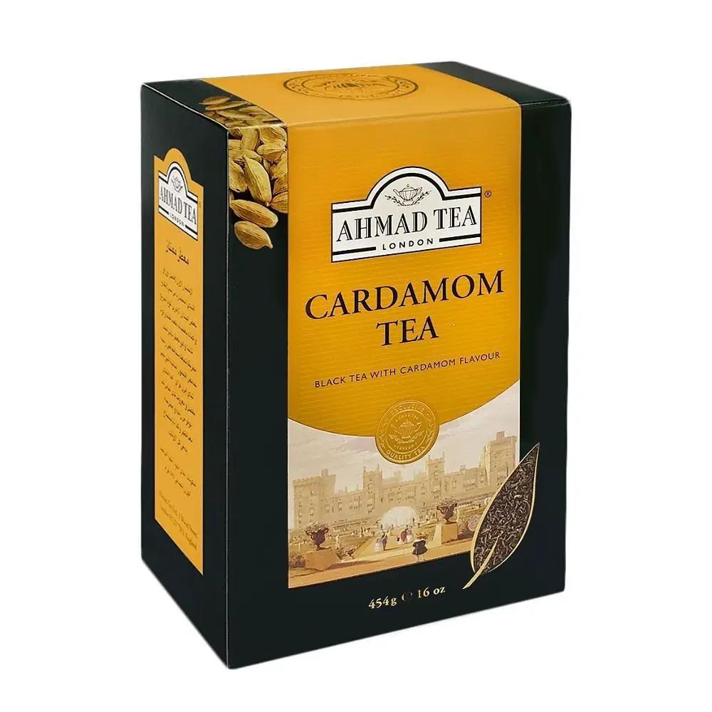 Ahmad Cardamom Loose Leaf Black Tea in Paper Carton 16oz/454g by AHMAD