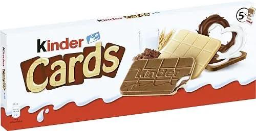 Kinder Cards, Chocolate Snack Bars, 2 Packs, 128g Each by KINDER