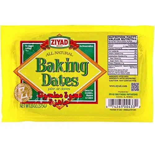 Ziyad Premium Date Paste – Made from Quality Dates – No Preservatives or Added Sugar – Gluten-Free, Vegan, Paleo – Ideal for Smoothies, Baking, and Cooking – Naturally Sweet & Moist, 13oz by ZIYAD