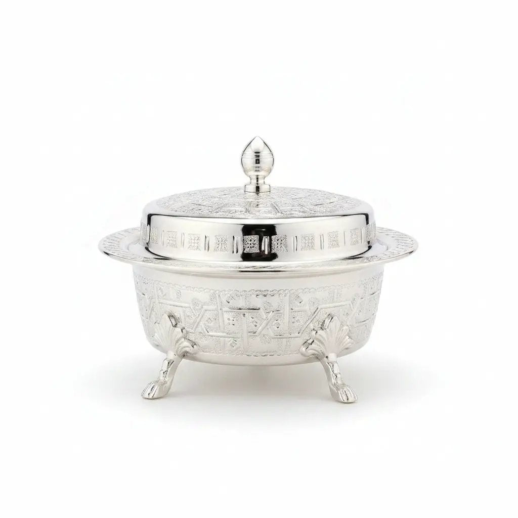 Medium silver candy bowl by Casablanca Market