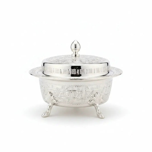 Medium silver candy bowl by Casablanca Market