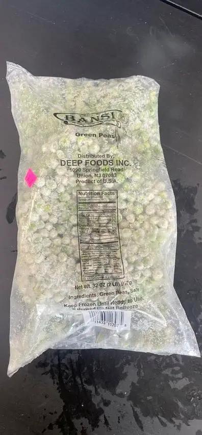 Deep frozen green peaz by Casablanca Mediterranean Food