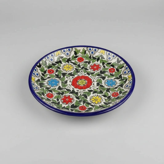 Green floral plate by Casablanca Market