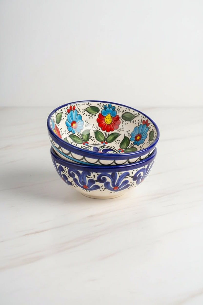 Ceramic bowl flower pattern by Casablanca Market