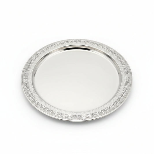 Silver serving tray by Casablanca Market