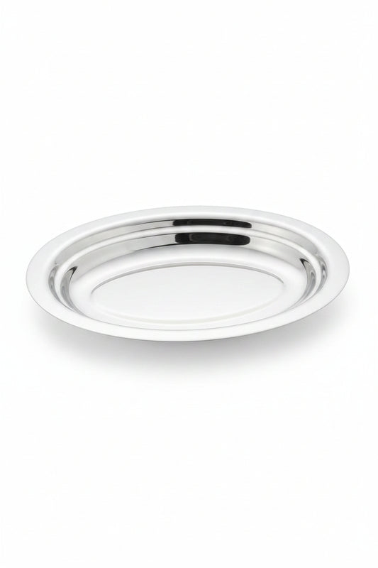 Oval stainless tray by Casablanca Market