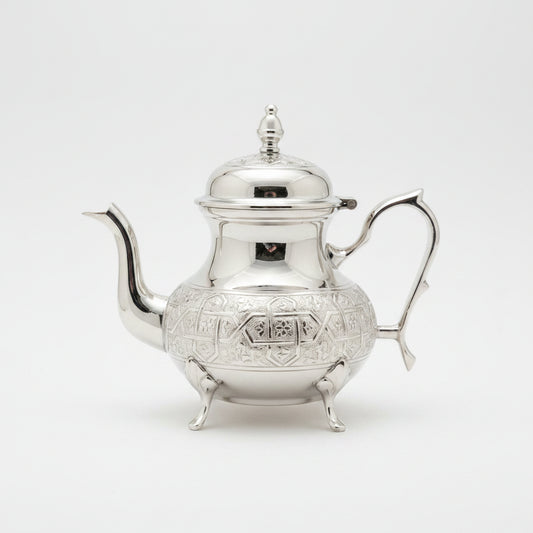 Medium silver teapot by Casablanca Market