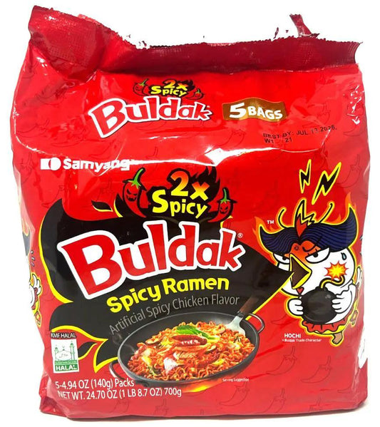 Samyang Buldak Spicy Ramen Spicy Chicken 5 Bags Sealed Best By: 7/2026 by SAMYANG