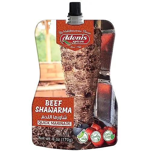 Adonis - Beef Shawarma Quick Marinade, 6 oz (170g), Ready to Use Liquid Seasoning Marinade by ADONIS