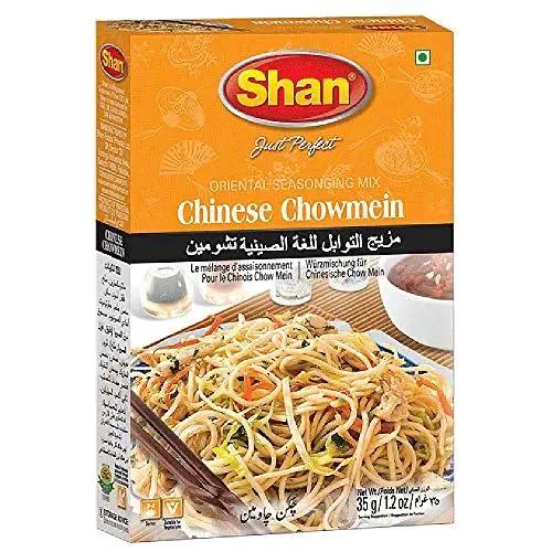 Shan Chinese Chowmein Oriental Seasoning Mix 1.23 oz (35g) - Spice Powder for Stir-Fried Noodles with Vegetables/Meat - Suitable for Vegetarians - Airtight Bag in a Box by SHAN