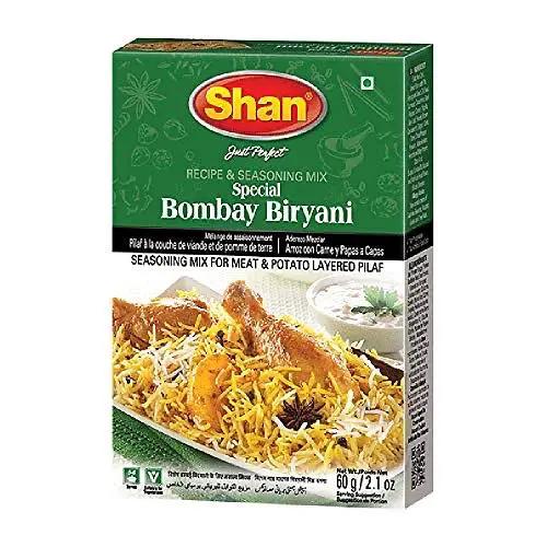 Shan - Bombay Biryani Seasoning Mix (60g) - Spice Packets for Spicy Meat Pilaf by SHAN