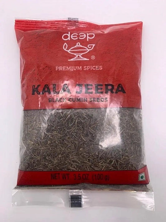 Deep Black Cumin Seeds (Kala Jeera) 100g ( 3.5 oz ) by DEEP
