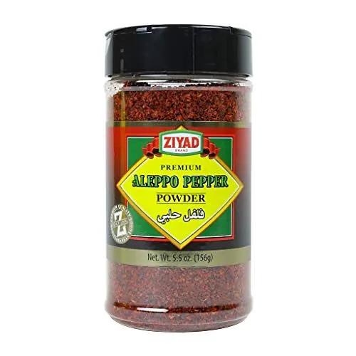 Ziyad Ziyad- Premium Aleppo Pepper 5.5oz. Crushed Aleppo-Pepper (Flakes Aleppo/Pul Biber/Marash Pepper/Aleppo Chili Flakes, Halaby Pepper) Popular in Turkish and Middle Eastern/Mediterranean by ZIYAD