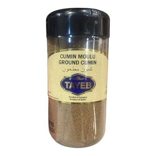 TAYEB Ground Cumin Jar 150g – Authentic Moroccan Spice Powder, Halal & Organic Cumin Seed Seasoning for Tacos, Chili, Curry, & Mediterranean Cooking – Premium Gourmet Pure Comino Powder Jeer by TAYEB