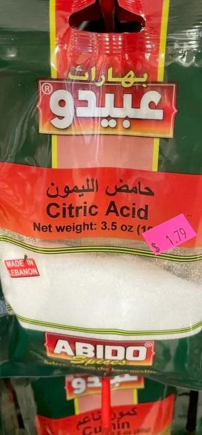 Abido citric acid by ABIDO