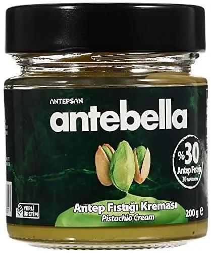 Antebella Pistachio Nut Butter, 30% Pistachio, Spread for Bread, Kunafah, Dubai Chocolate Bars, No Palm Oil, 200gr/7.06oz by ANTEBELLA