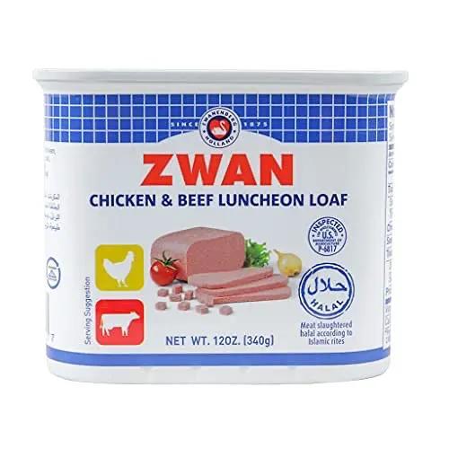 Zwan Luncheon Halal Meat, Chicken/Beef, 12 Ounce by ZWAN