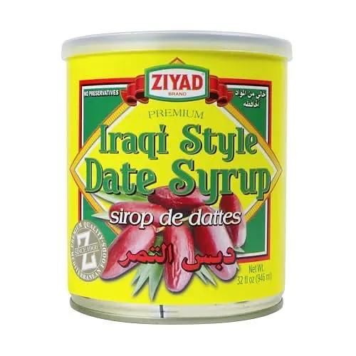 Ziyad Premium Syrup, Iraqi Date, Halal, Shaved Ice, No Fat, No Additives, No Preservatives, 32oz by ZIYAD