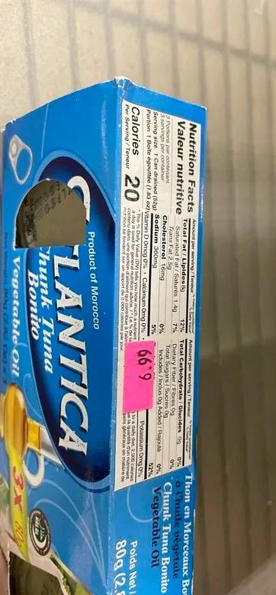 Atlantica chunk tuna with oile by ATLANTICA