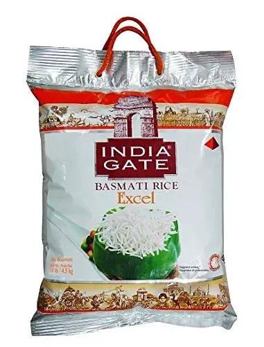 India Gate - White Basmati XL Rice - Excel, 10 Pound by INDIA