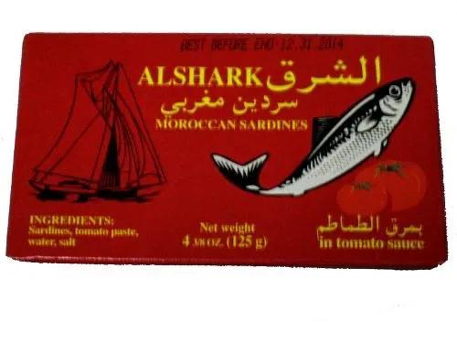 Alshark Moroccan Sardines with Tomato Sauce 4oz Pack of 4 by ALSHARK