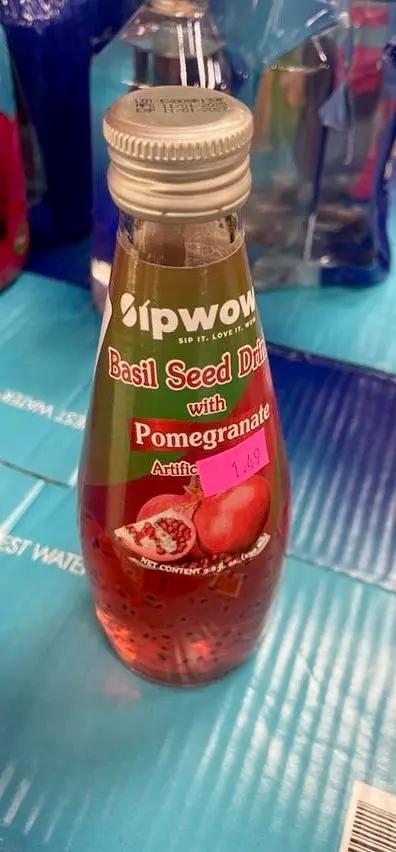 Sipwowbasil seeds drink pomegranate by SIPWOWBASIL