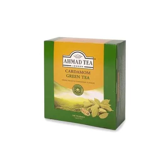 Ahmad Tea Green Tea, Cardamom Teabags, 100 ct (Pack of 1) - Caffeinated & Sugar-Free by AHMAD
