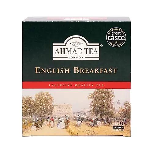 Ahmad Tea Black Tea, English Breakfast Teabags, 100 ct - Caffeinated and Sugar-Free by AHMAD